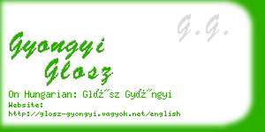 gyongyi glosz business card